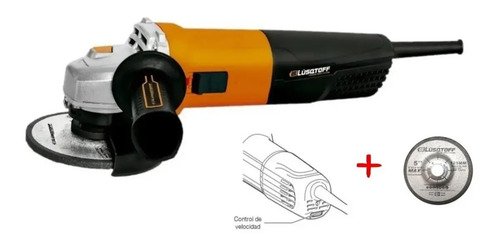 Amoladora Angular 4.1/2 Lüsqtoff Vel. Variable 1010w K37 Color Naranja Frecuencia 50 50 Hz - Imagen 4