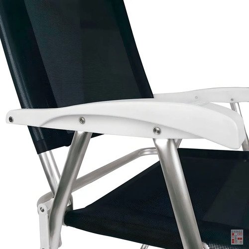 Silla Alta Aluminio Set X2 Playa Reforzada Master Plus Mor Color Negro - Imagen 8