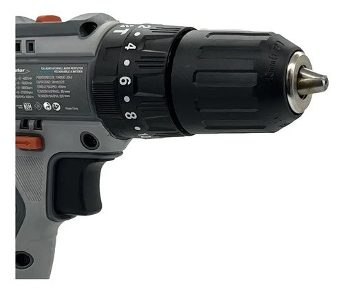 Taladro Atornillador Percutor C/bat Gladiator Gris 50/60 - Imagen 4