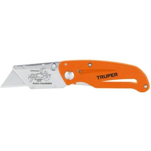 Navaja Plegable, Cuerpo Metalico, 6', Truper 101101 Color Naranja