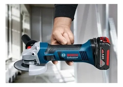 Amoladora Angular Inalámbrica Bosch Professional Gws 18 V-li Color Turquesa 18 w + Accesorios - Imagen 9