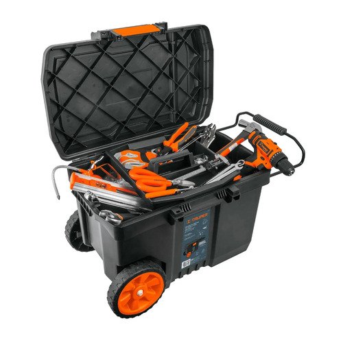 Caja De Herramientas Truper Chp-23r De Plástico Con Ruedas 3 Negro - Imagen 3