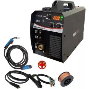 Soldadora 2 En 1 Mig Y Electrodo 200 Amp Con Gas O Sin Gas P Negro