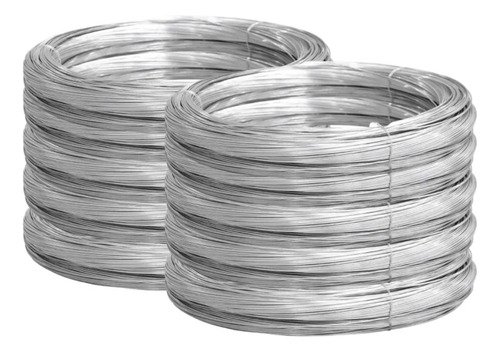 Alambre Galvanizado Calibre 14, 2,10 Mm, 10 Kilos Plateado