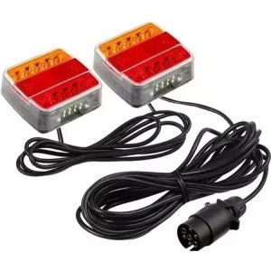 Kit Faroles Trasero Para Trailer Luz Alto Brillo Ambos Lados Amarillo Y Rojo