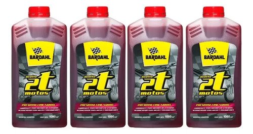 Kit Aceite Mineral 2t Para Motos Bardahl 1l X 4 Uni