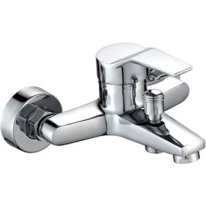 Grifería Monocomando Para Baño Cromada Montaje De Pared 15cm Gris Cromado
