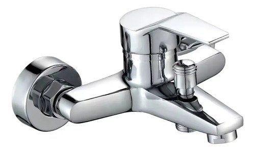 Grifería Monocomando Para Baño Cromada Montaje De Pared 15cm Gris Cromado