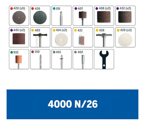 Dremel 4000 Con 26 Accesorios + Bolso 50 Hz X 60 Hz 175 W - Imagen 3