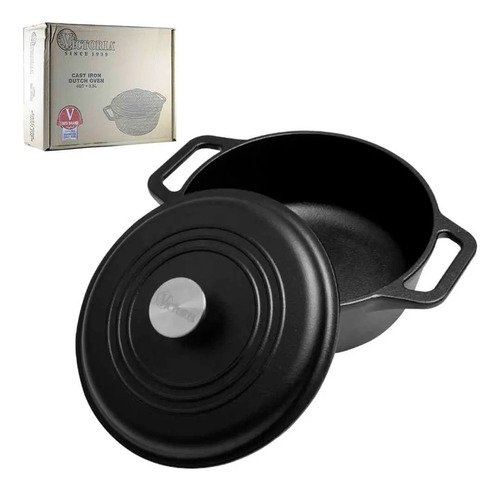 Olla Hierro Curado 6l 26cm Con Asas Victoria Negro - Imagen 6