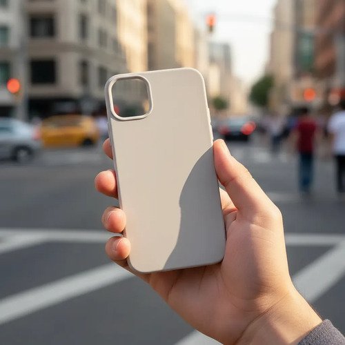 Funda De Silicone Case Para iPhone 13/14/14pro/15/15pro -tyt Negro Lisa - Imagen 5