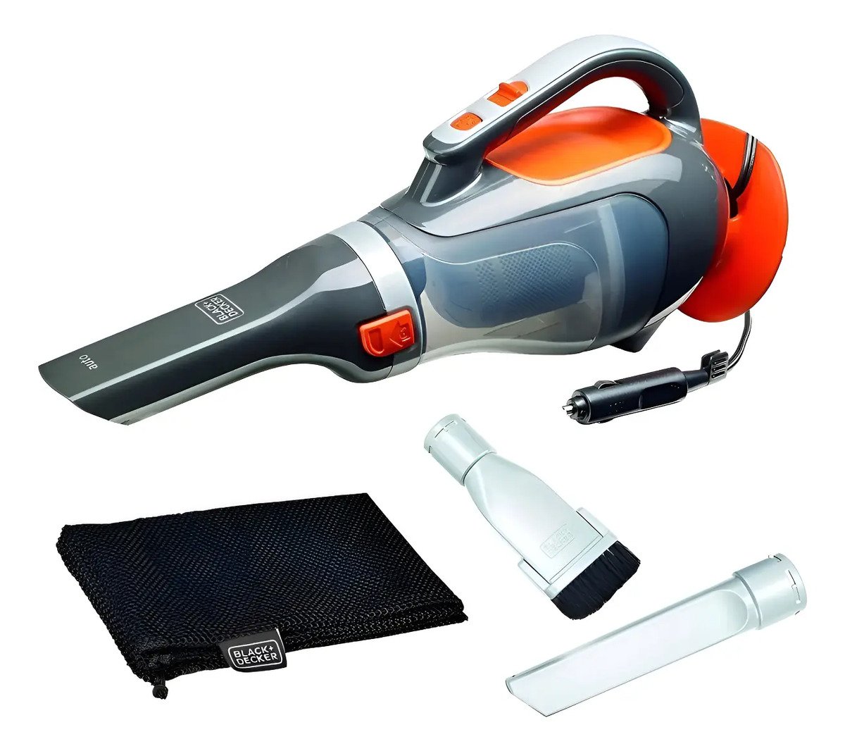 Aspiradora Para Auto 12v Cable 5m Black & Decker Av1500- Tyt Gris/naranja