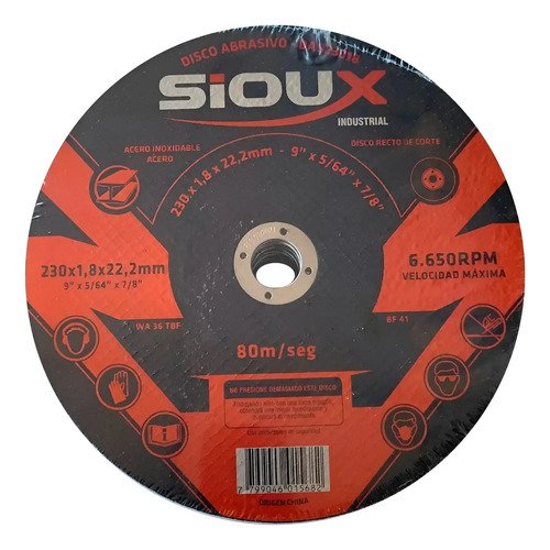 Disco De Corte 41/2 115 PuLG. X 25 Un Calidad Industrial Tyt Rojo
