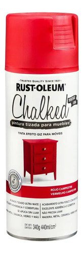 Pintura Tizada En Aerosol Rust-oleum Chalked 340gr Rojo Campestre - Imagen 4