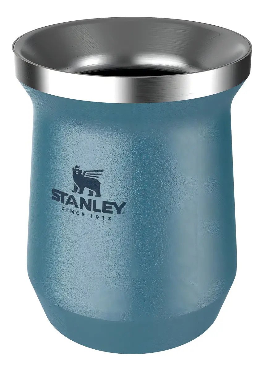 Combo Stanley Clásico, Termo Classic 940ml + Mate Acero Inox. 230ml + Bombilla - Azul Hammertone - Imagen 3