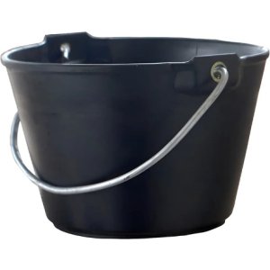 Balde Plástico Reforzado 10l Ideal Obra Mf Shop Negro