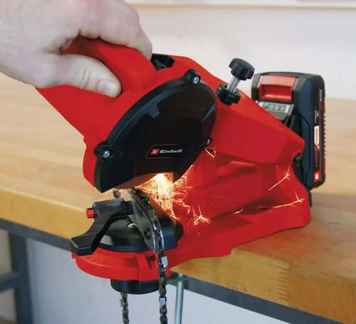 Afilador De Cadena Motosierra Einhell Ge-cs 18 Li Bate+carga Rojo - Imagen 3