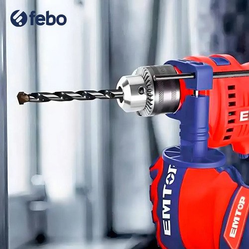 Taladro Percutor Impacto Industrial Emtop 13mm 1100w 2800rpm Rojo - Imagen 2