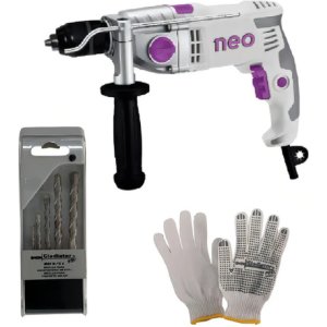 Taladro Tp1013/2202v Neo + Mechas + Guantes