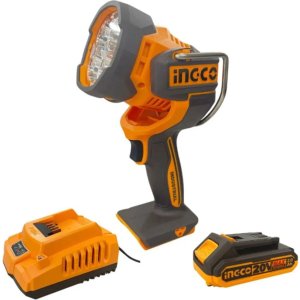 Linterna Led 2000l Ingco Cwli20881-4 Batería 20v 2a Cargador Naranja