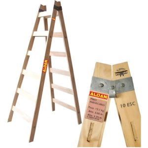 Escalera Pintor Aldan De Familiar 7 Escalones Madera | 1.65m Madera