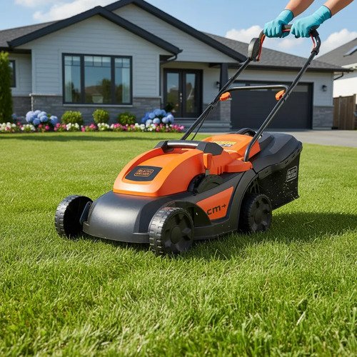 Cortadora De Pasto Eléctrica Black+decker Gr3800 Con Bolsa R Naranja/negro - Imagen 3
