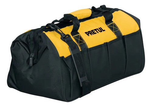 Maletin Porta Herramientas Bolso Pretul Male-18p Largo 45 Cm Color Negro