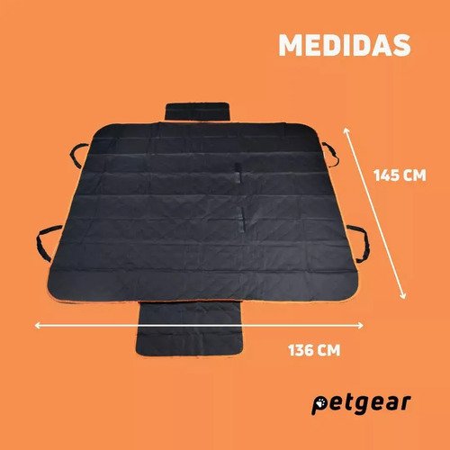 Funda Impermeable Para Asientos De Auto Mascotas Perro Y Gato Pet Gear Ght-001 Color Negro - Imagen 3