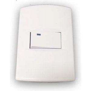 Plaqueta Sica Armada Blancacon 1 Llave Unipolar Color Blanco