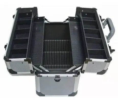 Valija Caja Herramientas Aluminio Electricistas Con Detalles Gris - Imagen 3