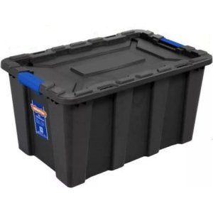 Caja Contenedor Plastico Apilable Negro 80lt Wadfow Wtb3380 Negro