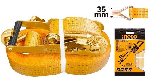 Cinta Catraca Sujecion Ingco 2 Ton 35mm 10m Hrsp2101 - Tyt Amarillo - Imagen 2