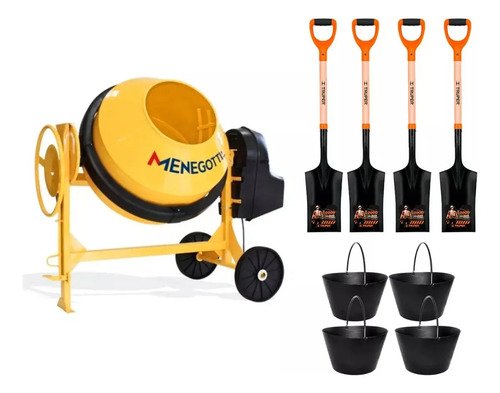 Hormigonera Menegotti Industrial 400l 2hp Volteo Regalos Tyt - Imagen 3