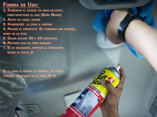 Stp Tuff Stuff - Limpiador En Espuma Multiuso 623 G - Limpia Tapicería Tela Alfombra Y Vinilo - Removedor De Manchas Para Auto Y Hogar En Aerosol - Imagen 3