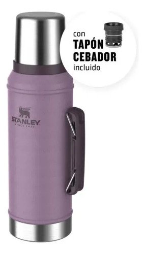 Termo Clásico Stanley 950 Ml Con Manija En Color H. Lilac Lila - Imagen 3
