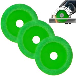Set De 3 Disco De Corte Ultra Fino De Vidrio 100mm Verde