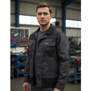 Campera Camisa Trabajo Reforzada Con Bolsillos Neo Safety Negro