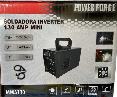 Soldadora Inverter130 Amp Force Power Color Negro Frecuencia 50 - Imagen 4