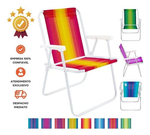 Silla Naranja De Acero Alto Para Piscina, Balcón Y Playa, 110 Kg - Imagen 7