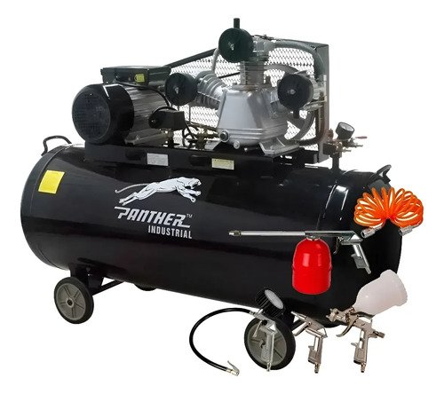 Compresor De Aire A Correa Panther 4hp 200l + Kit Tyt 50hz Monofásica