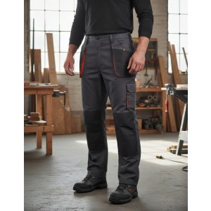 Pantalón Fup 08090 Hombre Cargo Naranja Talle M Gris Oscuro Ty
