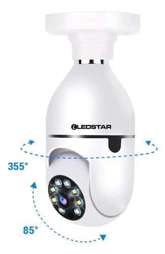 Camara Vigilancia Seguridad Ipc 600 Wifi Porta Lampara Dimm Blanco - Imagen 6