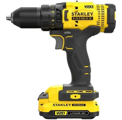 Kit Taladro Atornillador 20v + 2b + Cargador+ Maleta Stanley Amarillo - Imagen 2