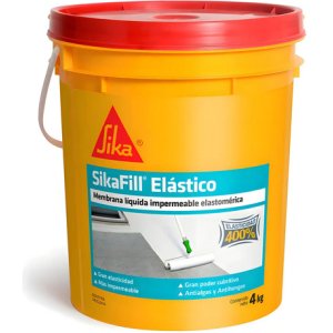 Membrana Liquida Sikafill Elástico En Colores 4 Kg Color Blanco