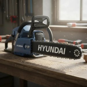 Motosierra A Nafta Hyundai 52cc Azul Rey Turbo 600 2.5hp