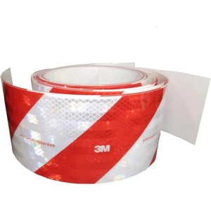 Cinta Reflectiva Roja Y Blanca Vehiculos Camiones X 25 Mts