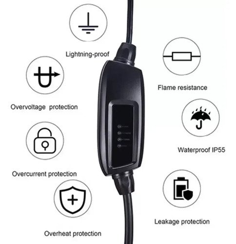 Cargador Adaptador Auto Electrico Schuko T2 O Gbt Geely Ws Blanco - Imagen 3