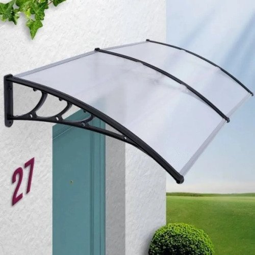 Toldo Alero Transparente 120 X 80 De Policarbonato Transparente - Imagen 5