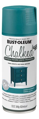 Rust-oleum Chalked Pintura Tizada Verde Estanque Aerosol Ultra Mate 432ml