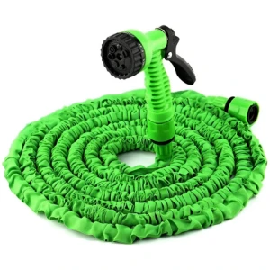 Manguera Extensible Flexible 30m + Pistola De Riego Clicshop Color Verde